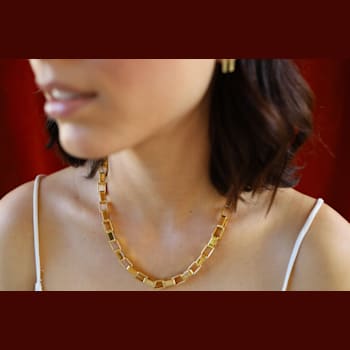 14k Yellow Gold Overlay on Brass Boxxie Chain