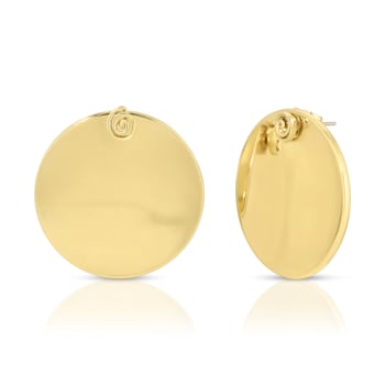 14k Yellow Gold Overlay on Brass Spiral Disc Ear Jacket