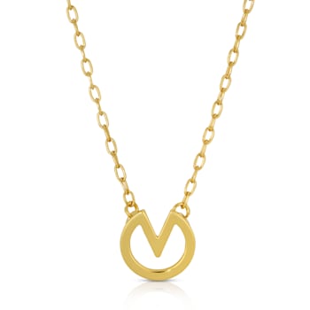 14k Yellow Gold Overlay on Brass Citi Pendant Necklace