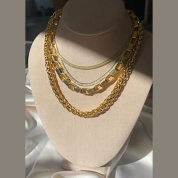 14k Yellow Gold Overlay on Brass Boxxie Chain