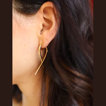 14k Yellow Gold Overlay on Brass Large Double Talon Jacket Studs