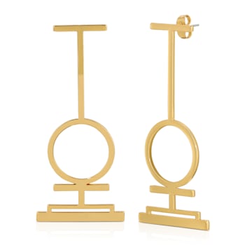 14k Yellow Gold Overlay on Brass Skye Drop Earrings
