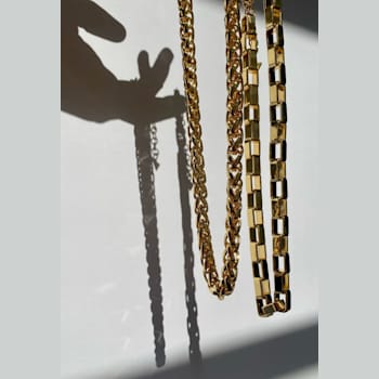 14k Yellow Gold Overlay on Brass Frankie Chain