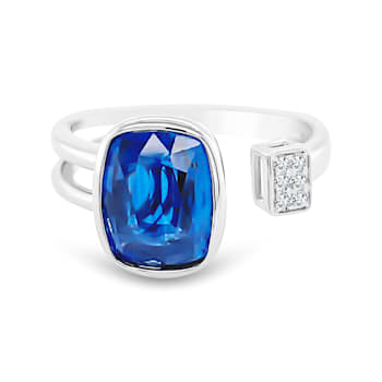18K White Gold Kyanite and Diamond Ring 2.44ctw