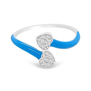 14K White Gold Diamond Bypass Ring 0.23ctw