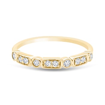18K Yellow Gold Diamond Ring  .18ctw
