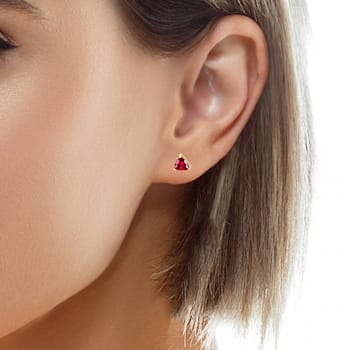 10K Yellow Gold Pink Tourmaline Adjustable Earrings with 0.25 ctw Diamonds