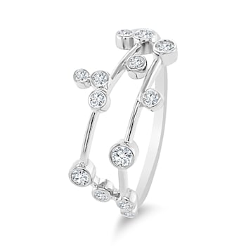18K Gold Diamond Gemini Zodiac Ring .16ctw