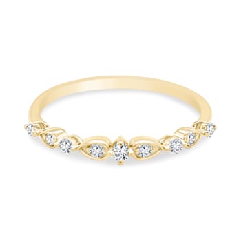 18K Yellow Gold Diamond Ring  .17ctw