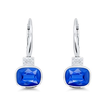 18K White Gold Kyanite and Diamond Earrings 4.77ctw