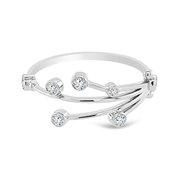 18K Gold Diamond Libra Zodiac Constellation Ring .15ctw
