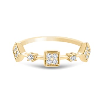 18K Yellow Gold Diamond Ring  .22ctw