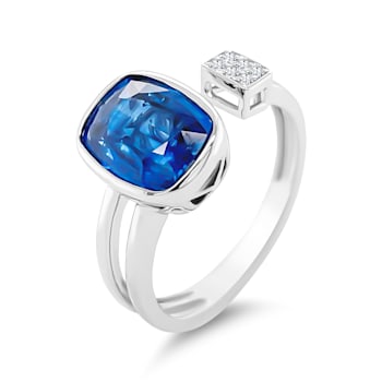18K White Gold Kyanite and Diamond Ring 2.44ctw