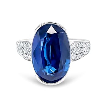 18K White Gold Kyanite and Diamond Ring 7.88ctw