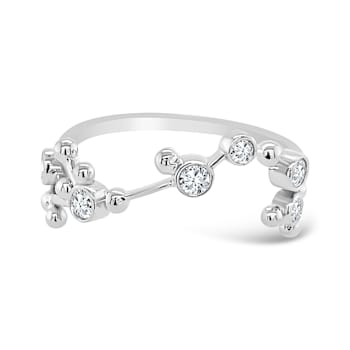 18K Gold Scorpio Zodiac Constellation Ring .19ctw