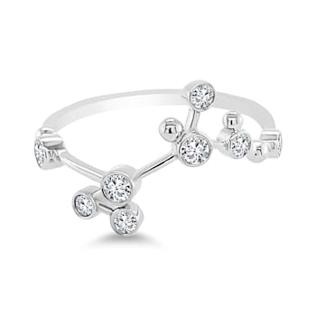 18K Gold Sagittarius Zodiac Constellation Ring .21ctw