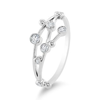 18K Gold Diamond Virgo Zodiac Constellation Ring .13ctw