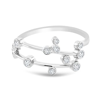 18K Gold Diamond Gemini Zodiac Ring .16ctw
