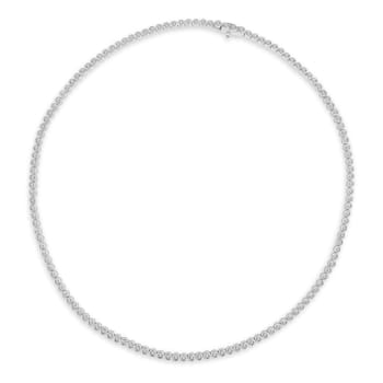 3.42 ctw Diamond Tennis Necklace in 18K White Gold