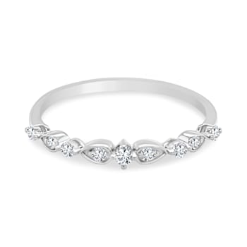 18K White Gold Diamond Ring  .17ctw