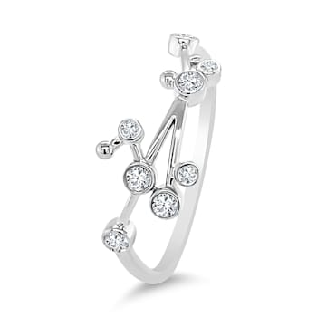 18K Gold Diamond Taurus Zodiac Ring .12ctw
