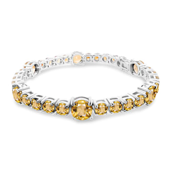 5.00mm and 8.00mm Citrine sterling silver Bracelet