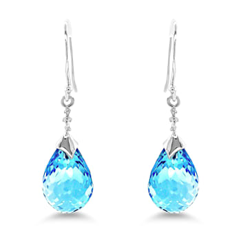 Sky Blue Topaz Drop Earrings