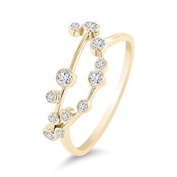 18K Gold Diamond Capricorn Zodiac Ring .14ctw