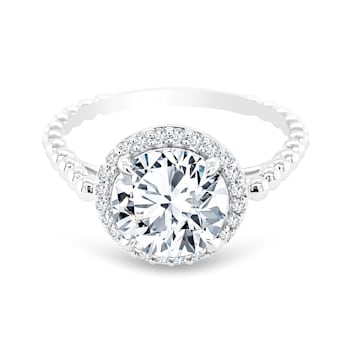 18K White Gold White Topaz and Diamond Ring 2.63ctw
