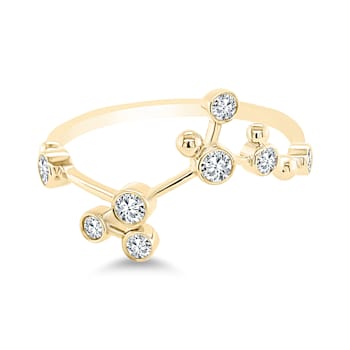 14K Gold Sagittarius Zodiac Constellation Ring .21ctw