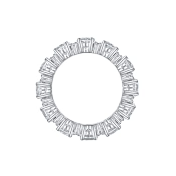 9.93 cttw Oval-Cut Cubic Zirconia Eternity Band Ring, Sterling Silver
