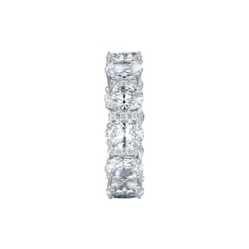9.93 cttw Oval-Cut Cubic Zirconia Eternity Band Ring, Sterling Silver