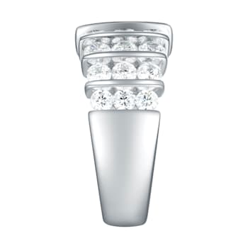 3.20 cttw Round-Cut Cubic Zirconia Band Ring, Sterling Silver
