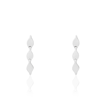 TANE Corazón De Agave Large Sterling Silver Earrings