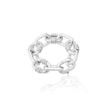 Sterling Silver Bordados Chain Bracelet