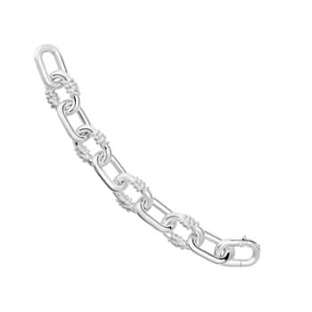 Sterling Silver Bordados Chain Bracelet