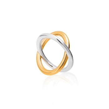X 23 Karat Yellow Gold Vermeil Ring