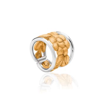 TANE Bordados Sterling Silver & 23 Karat Yellow Gold Vermeil Ring