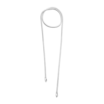 TANE Sterling Silver Adjustable Snake Necklace 47.2 Inches