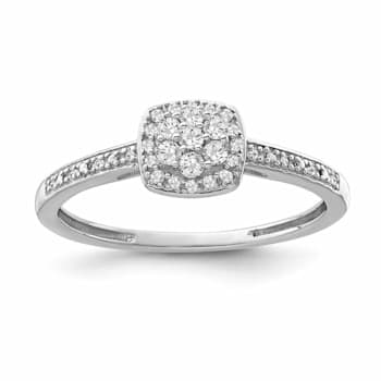 1/6 Carat Diamond Cluster Fashion Ring in Sterling Silver