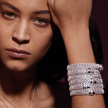 Nouva Popcorn Gemstone Link Bracelet in Sterling Silver