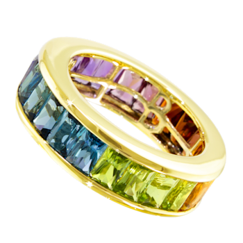BELLARRI 14kt Yellow Gold Multi-Color Gemstone Ring from the Eternal
Love Collection