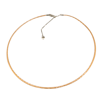 BELLARRI 14kt Rose Gold Reversible to White Gold, Omega Chain by BELLARRI.