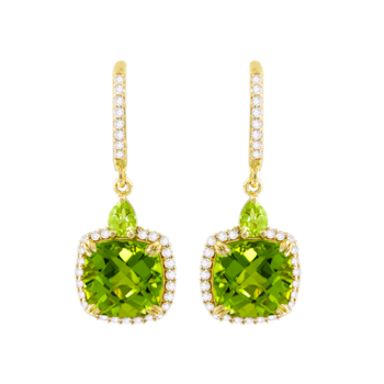 BELLARRI 14kt Yellow Gold Peridot Earrings from the Forever Young
Collection by BELLARRI