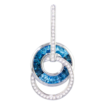 BELLARRI 14kt White Gold Blue Topaz Gemstone Enhancer from the Malibu Collection