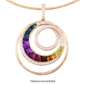 BELLARRI 14kt Rose Gold Reversible to White Gold, Omega Chain by BELLARRI.