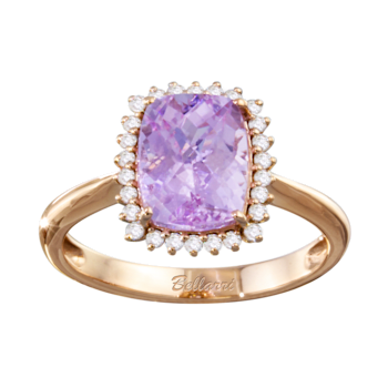 BELLARRI 14kt Rose Gold Kunzite Ring from the Forever Young Collection.
