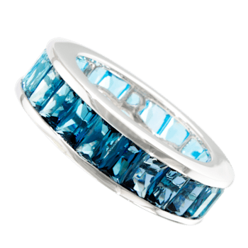 BELLARRI 14kt White Gold Blue Topaz Ring from the Eternal Love Collection