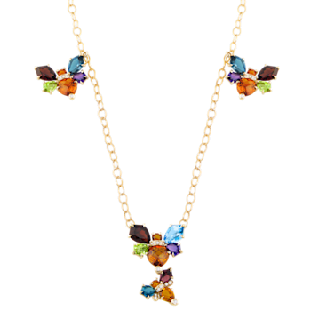 BELLARRI 14kt Rose Gold Multi Color Gemstone Necklace from the Queen Bee Collection