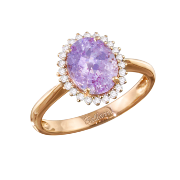 BELLARRI 14kt Rose Gold Kunzite Ring from the Forever Young Collection.